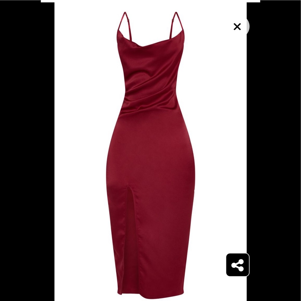 Satin slit dress - Picture 5 of 5